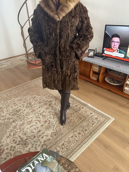 Palton blana naturala