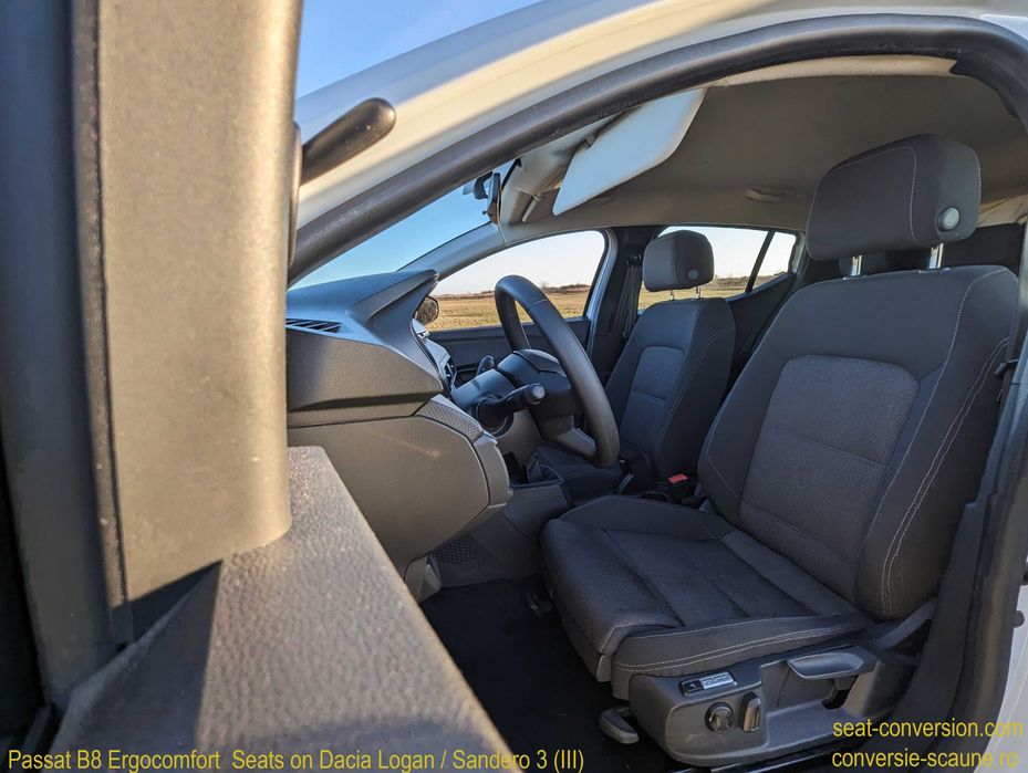 Sistem adaptare scaune de Passat B8 Ergocomf pe Logan Sandero 3 2020+