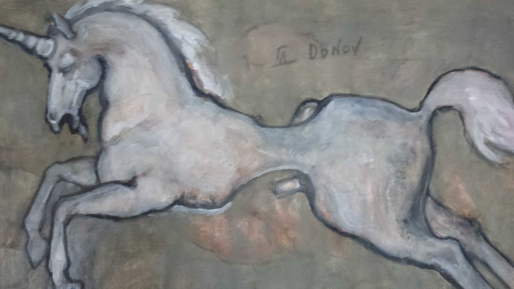 Картина "ЕДНОРОГ" (Акварел) /Георги Донов