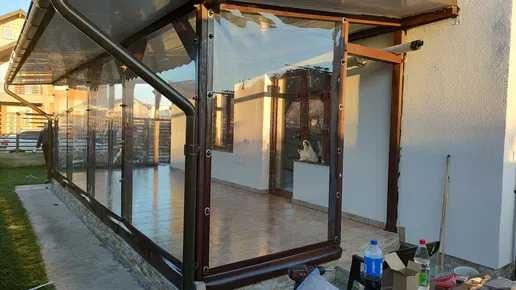 Montaj folie închidere terasă și foișoare în Giurgiu