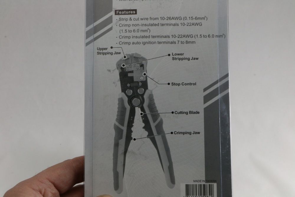 клещи 200 мм за сваляне на изолация и кримпване, Германия