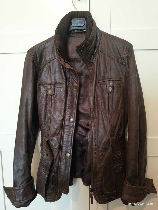 Geaca piele maro, Stadivarius