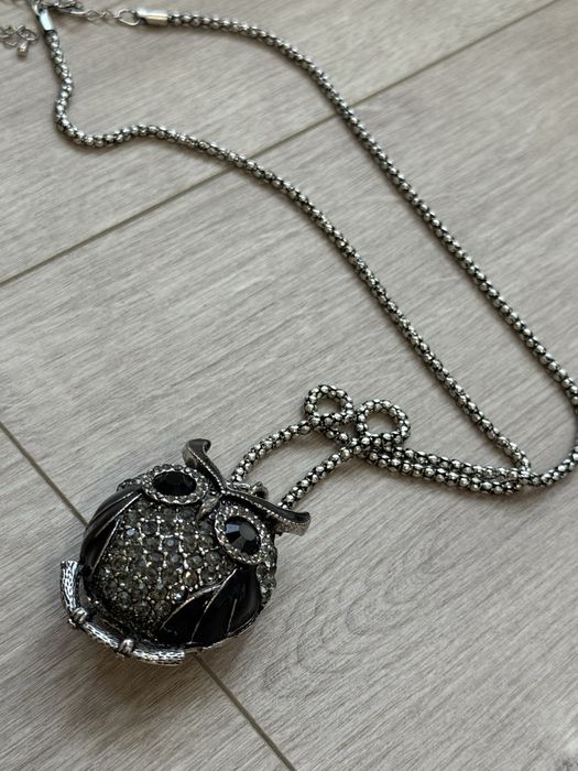 Кулон сова в камнях с цепью корея