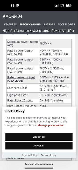 Usilitel 4 kanal kenwood