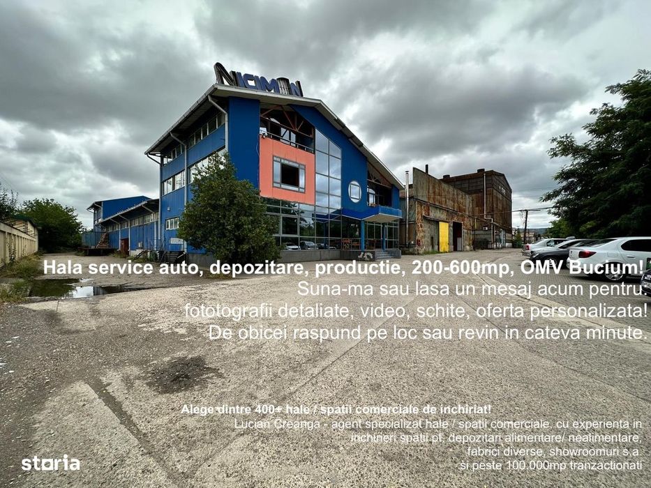 Hala service auto, depozitare, productie, 200-600mp, OMV Bucium
