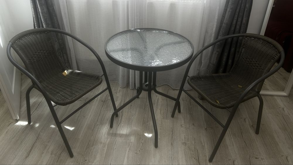 Set masa si 2 scaune pentru gradina/balcon