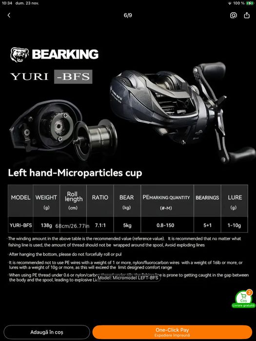 Combo baitcasting bfs