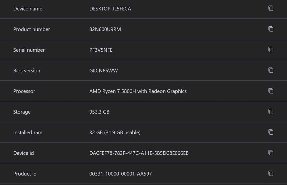 Laptop Lenovo Legion 7 3070 32gb 1TB in garantie