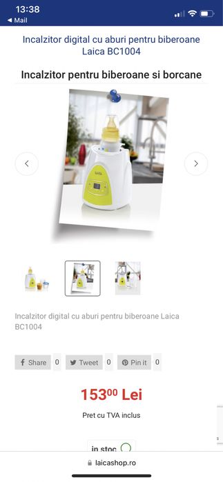 Sterilizator biberoane + incalzitor LAICA
