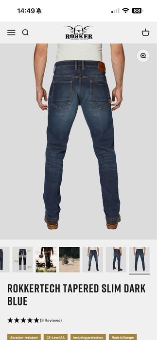 Set Blugi Rokkertech Tapered Slim Dark Blue, noi cu eticheta, marime W36/L34