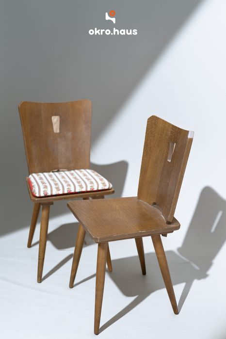 Set 3 scaune lemn masiv