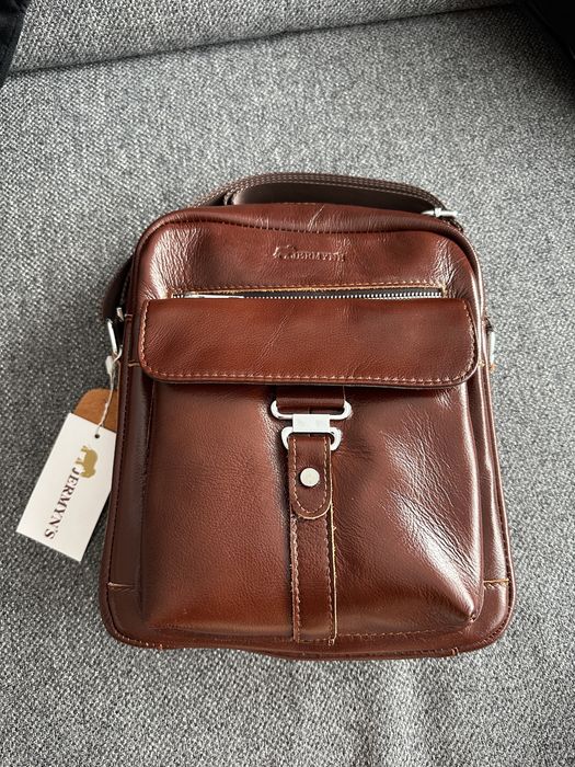 JERMYN'S  Geanta messenger barbati piele naturala