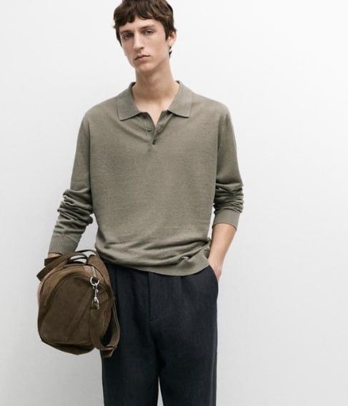 Лён поло massimo dutti | размер M