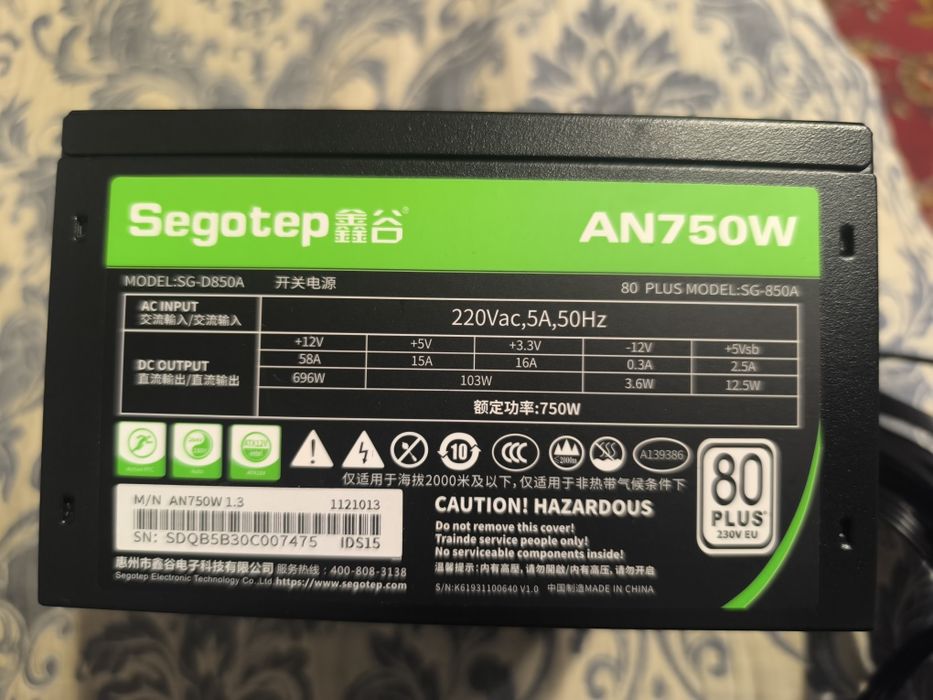 Блок питания для ПК Segotep AN750W
