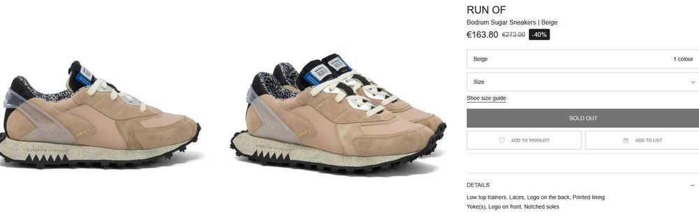 Vand adidasi casual RUN OF Bodrum 40 made in Italy