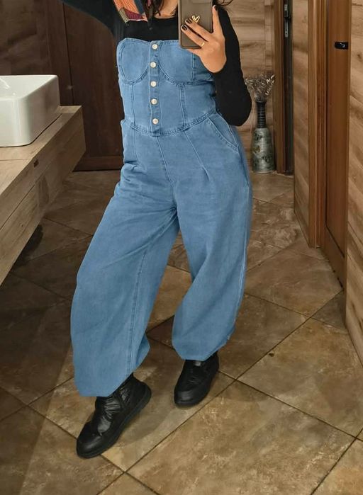 Дамски дънков гащеризон р-р С