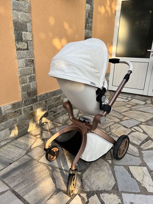 Детска количка Fintera 2в1 еко кожа бяла