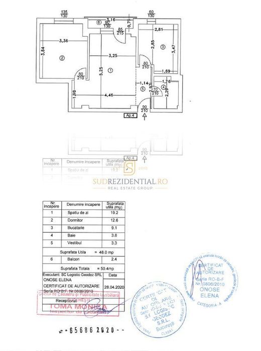 Apartament 2 camere de vanzare, loc de parcare inclus,zona Grand Arena