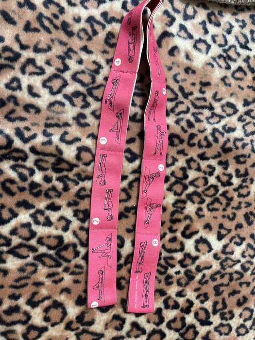 Фитнес резинка для растяжки и йоги, эластичная лента с петлей