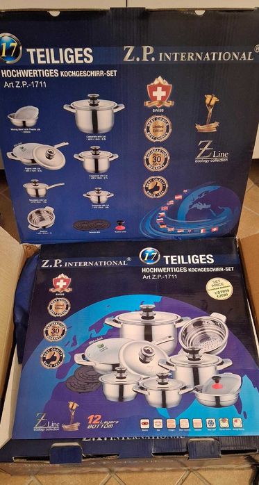 Swiss Cookware set- 17 teiliges Z.P.International ZP-1711 tipe