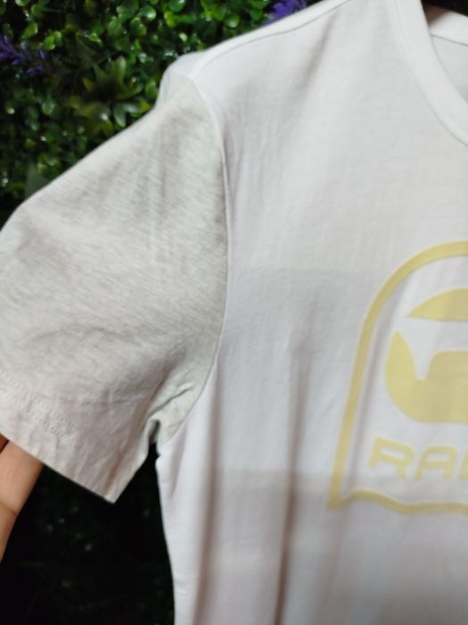 Оригинална тениска G-Star Raw Graphic 3 S  нова мъжка бяла футболка