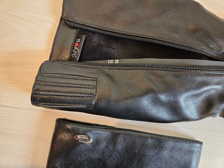 Нови дамски ботуши STILLO естествена кожа зимни вата ток обувки 38