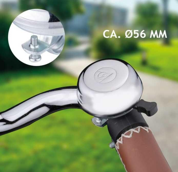 Звънец за велосипед Dunlop сребърен универсален