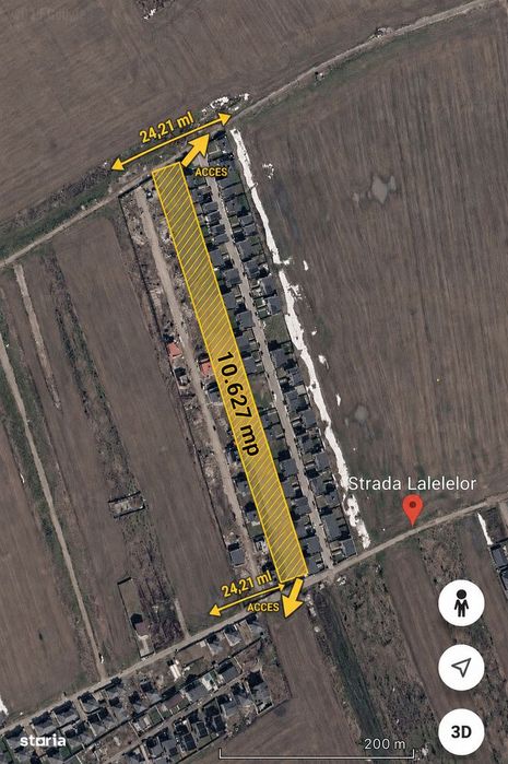 Teren Intravilan de Dezvoltare – 10.627 mp | Str. Lalelelor, Domnest