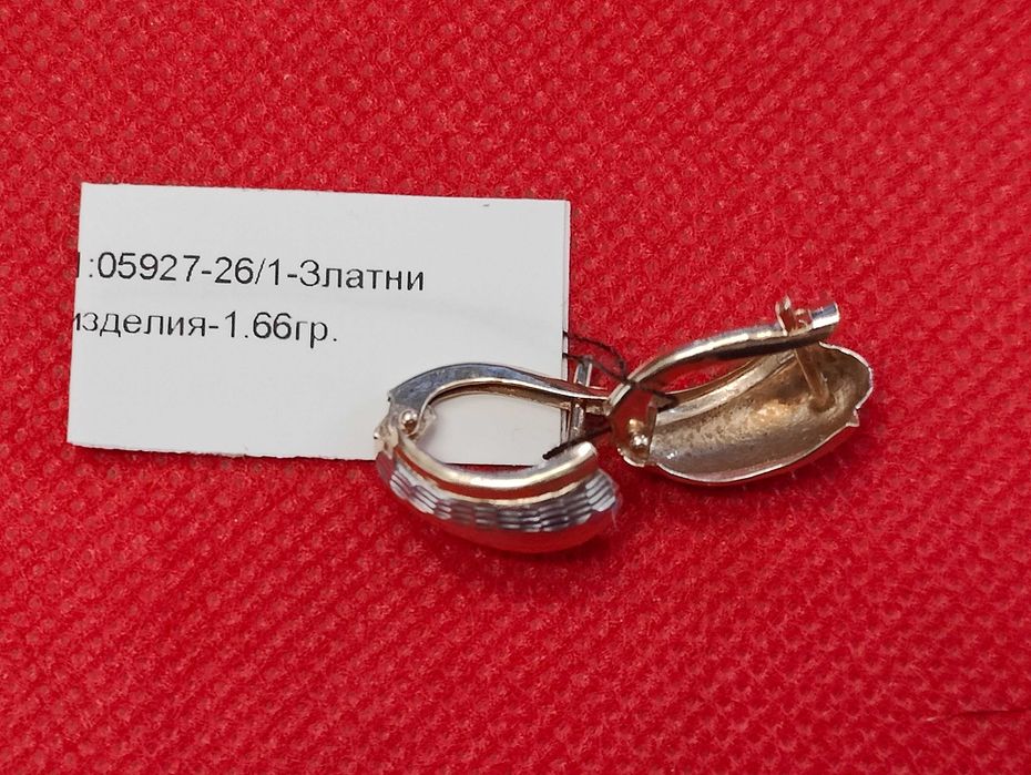 Златни дамски обеци 1.36гр-14к