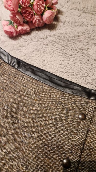 Fusta midi, lâna in compozitie, firma La City