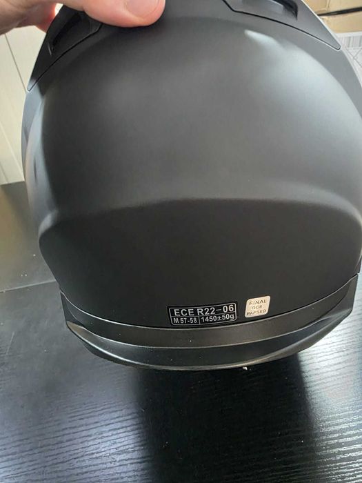 Casca Moto Open Face, Viziera Dubla, Omologata ECE 22.06, Negru Mat - NOUA