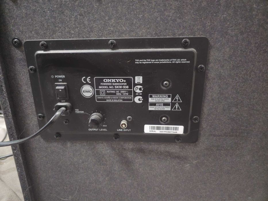 Sistem Audio Onkyo 5.1 THX + Receiver TX-SR578 + Subwoofer SKW-938