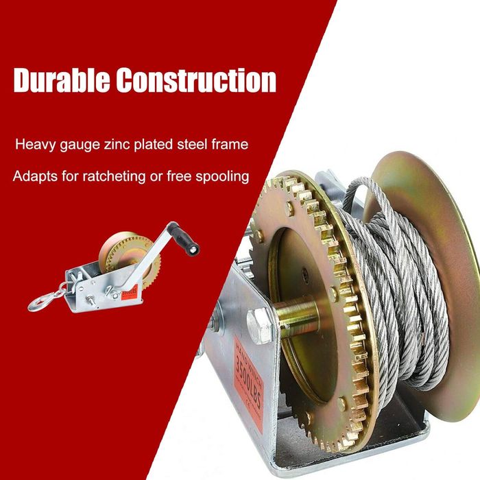 Лебедка ръчна 3500lbs/1587kg за лодки,колесари,платформи и др.