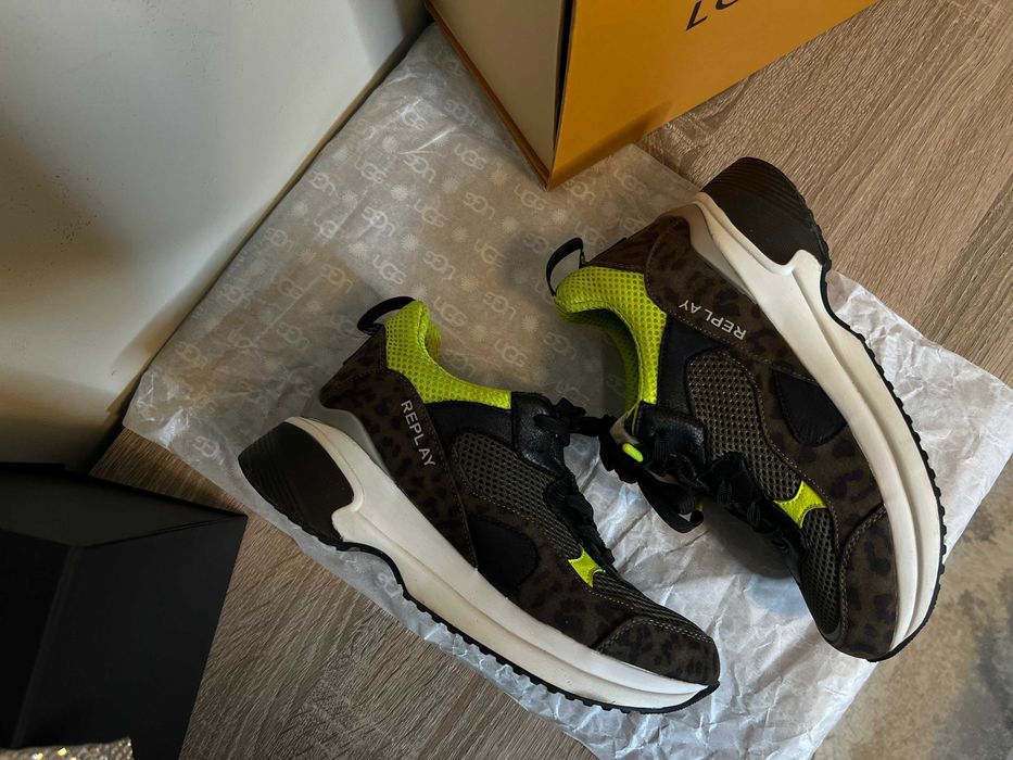 ОРИГИНАЛНИ - Дамски маратонки REPLAY, Номер 39, Зелен цвят.