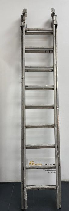 Scara din aluminiu, 2 elemente, 9 trepte -A-