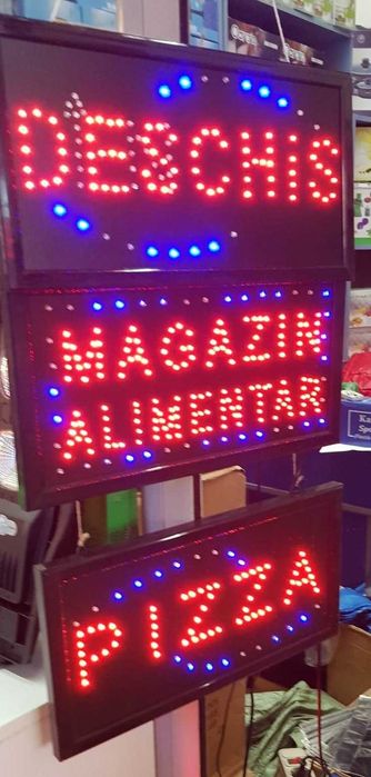 Panou Publicitar Reclama LED Inchis Deschis Farmacie Magazin Pizza