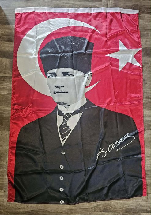 Steag Kemal Ataturk autograf Turcia