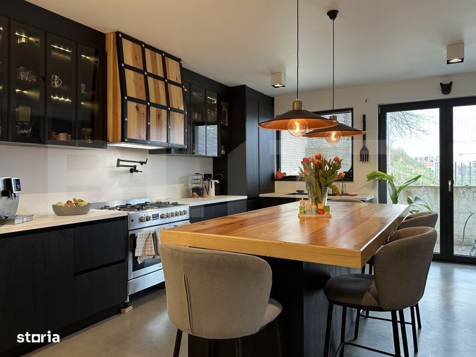 Casa moderna stil industrial, 120 mp utili, zona intrare Baciu - Cluj