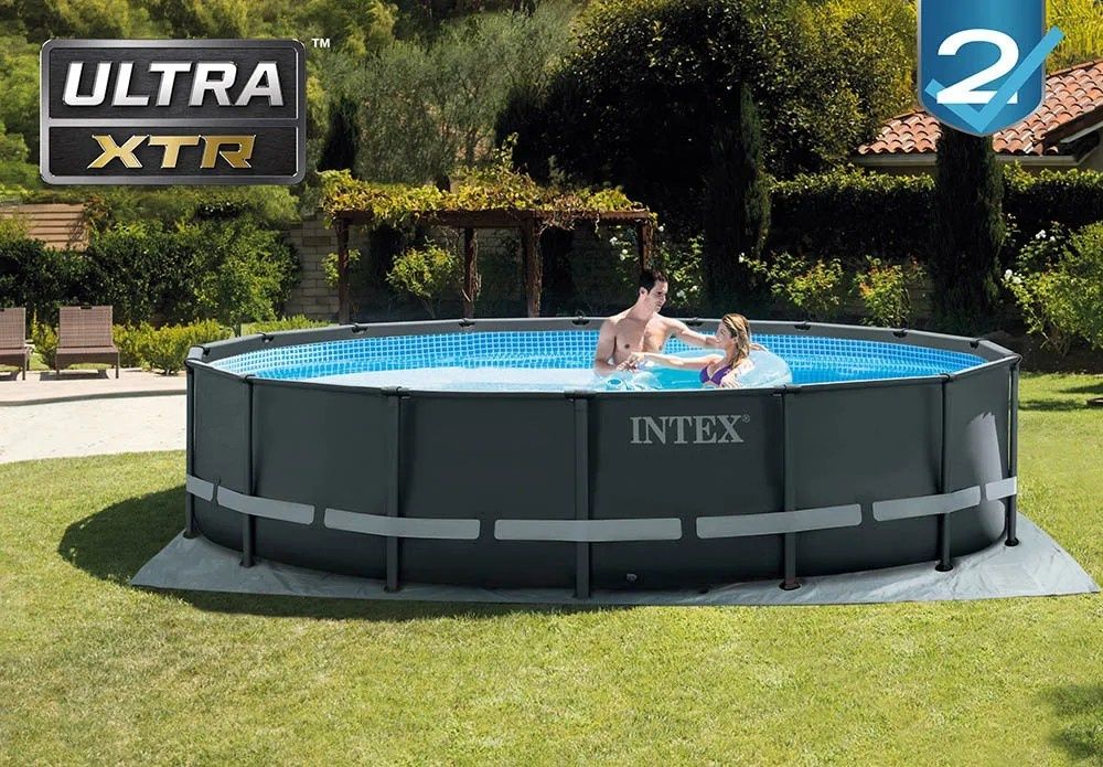 Басейн Ultra XTR Intex, Кръгъл, Ф488 x 122 см, пясъчна помпа, PVC, тюр