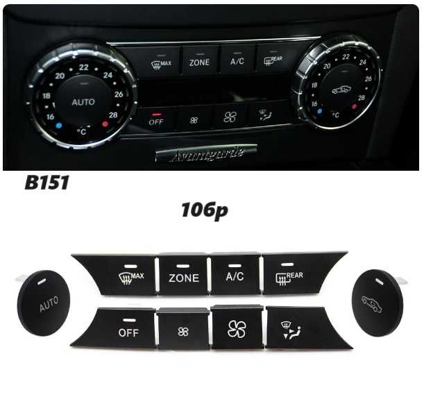 Бутони климатик 10бр Модел A W204 X204 C class / GLK Mercedes Benz new