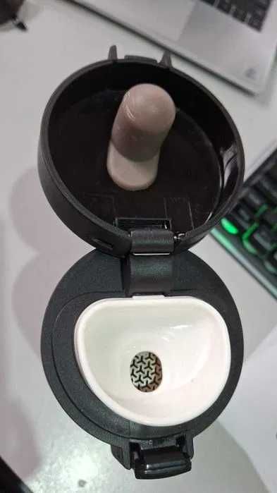 Termos inox, 380 ml, capac etans, negru