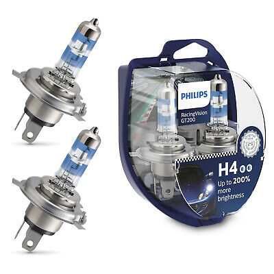 +200% Автомобилни крушки PHILIPS RACING VISION GT 200 H4/ H7 к-т/2бр./