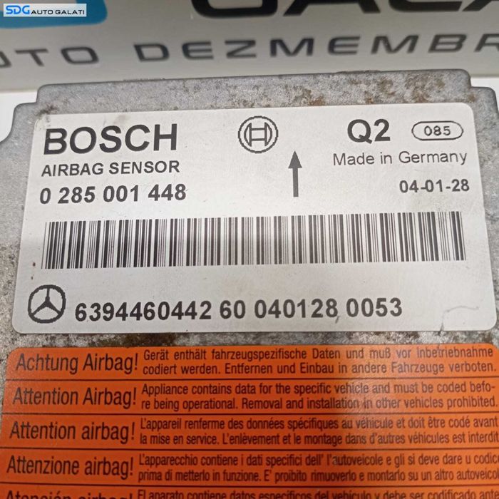 Unitate Modul Calculator Airbag Volan Stanga Mercedes Vito W639 2003 - 2014 Cod 0285001448 6394460442 [1588]