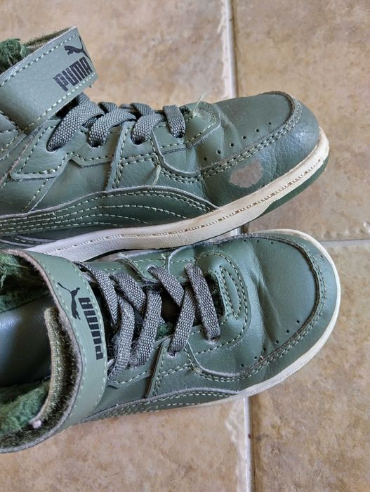 Боти на Puma тъмно зелени