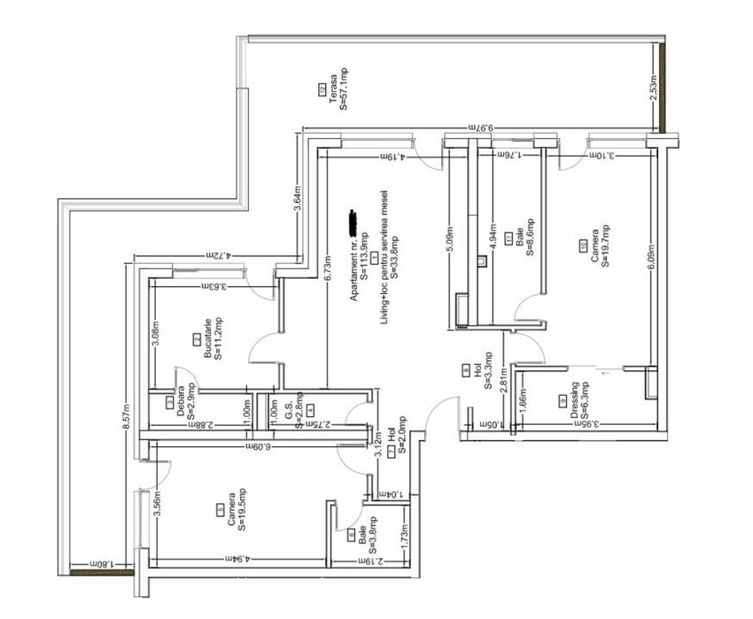 Penthouse de 113mp intr-un anasamblu premium, in Zorilor — fotografia 1