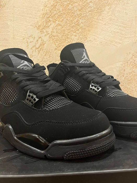 Мъжки кецове Nike Air Jordan 4 Retro "Black Cat" – Размер 45