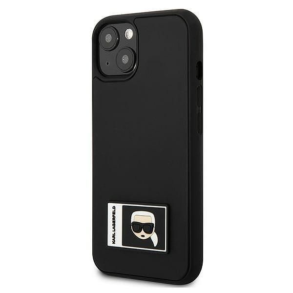 Karl lagerfeld klhcp13m3dkpk iphone 13 / 14 black hardcase ikonik patc