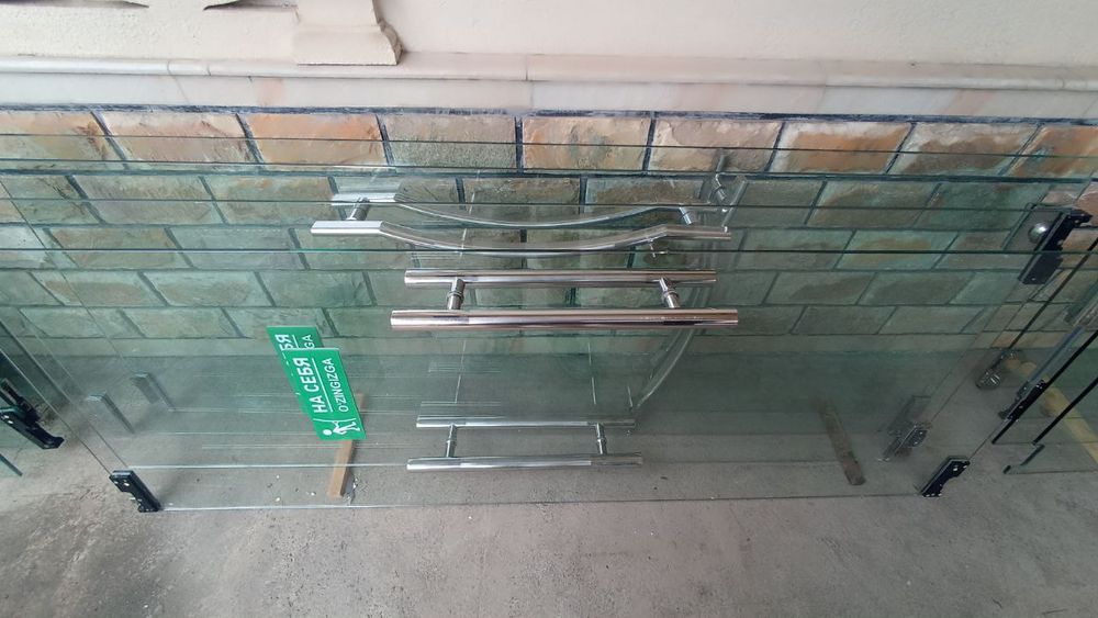 Стеклянные двери цена за 1 КВ / oynali Eshik Narhi 1kv