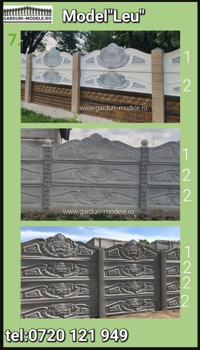 Garduri din panouri beton armat. Transport gratuit acum.