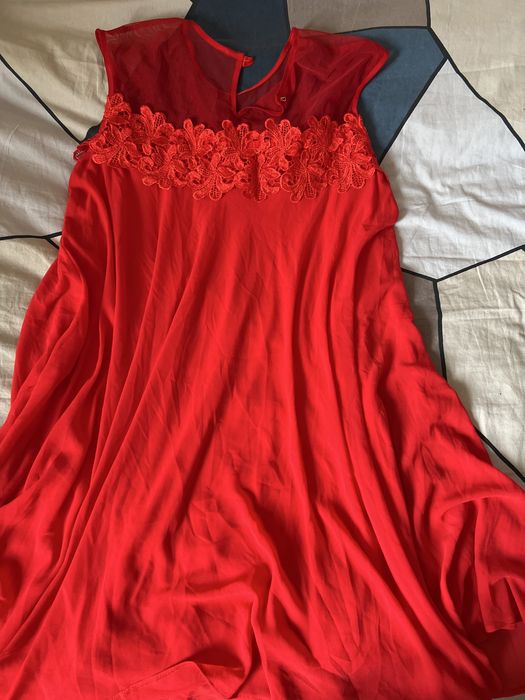 красное платье 50 размер XL
